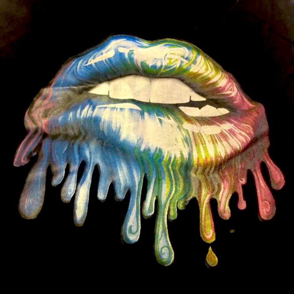 NWT Tie Dye Lucious Lips Tank